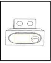 Small illustration of the wall box above the oval display panel